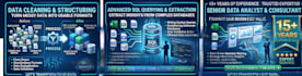 convert unstructured and messy data into clean readable files and databases