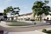 aerial view 3d residential community,estate housing siteplan,property cgi render