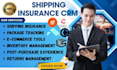 setup shipping insurance crm via onward route cabrella parcelwill lateshipment