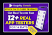 provide closed testing 12 testers 20 testers mobile app testing 12 testers