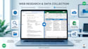 accurate data entry, copy paste, web research and excel work