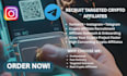 recruit and onboard twitter x, telegram crypto affiliates for brand promotion