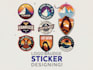design clean badge, patch, round sticker, label, logo design