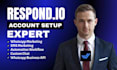 setup respond io, customer support, whatsapp API CRM workflow automation