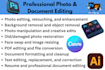 do text replace documents edit photo restoration image editing in photoshop