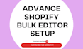 setup shopify bulk editor