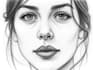 make a charcoal and pencil digital portrait illustration