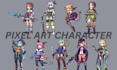 pixel art sprite sheet animation pixel background game assets game art character