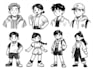 draw black and white illustration