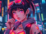create stunning cyberpunk character illustration