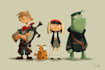 draw a cartoon character