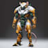 draw a mecha robot art and illustration