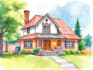 paint your house with watercolor