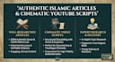 write islamic content with references