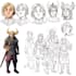 make a character sheet with a unique art style