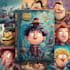 make cartoon superhero book cover illustration