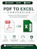convert PDF to excel with clean formatting and data entry