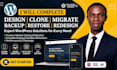 design fix clone backup restore migrate wordpress website design redesign