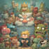 create a professional cartoon book cover illustration