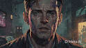 draw a stylized portrait, disco elysium art