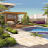design frontyard, backyard, pool, patio as a landscape architect