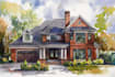 watercolor a house portrait