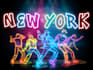do neon graffiti logo and banner design