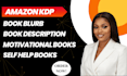 write the perfect book blurb or book description