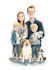 custom watercolor family portrait