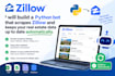 scrape zillow real estate data and monitor new listings daily