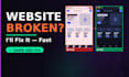 fix HTML CSS javascript react bugs and errors fast