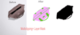 do multi clipping path with layer mask white background