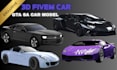 design stylized low poly 3d car model, car wrap, game ready gtav fivem car model