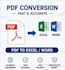 do fast data entry, excel, typing, and PDF conversion