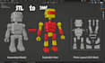 convert stl to 3mf file, 3d model to 3mf file, color  model for printing