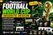 design worldcup website soccer website sport website using wix wordpress shopify