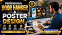 design professional door hanger and advertisement poster