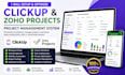 setup clickup and zoho project management system