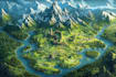 make a high quality digital fantasy map