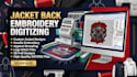 create professional jacket back and apparel embroidery digitizing files