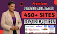 do writing and distribution press release for press distribution