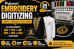 do abaya kandura cap logo embroidery digitizing