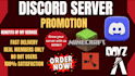 fivem server promotion, minecraft server, dayz, rust, discord server promotion