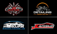 do mobile detailing, car window tint and wrap logo design