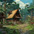 design 2d game concept art background and environment