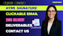 clickable animated HTML email signature design