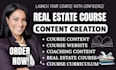 create real estate online course content and elearning course curriculum