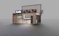 render 3d container design, shipping,cafe,bar, lounge, kiosk,office,restuarant