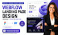 design webflow landing page, redesign webflow website, convert figma to webflow