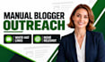 do manual blogger outreach for white hat SEO backlinks